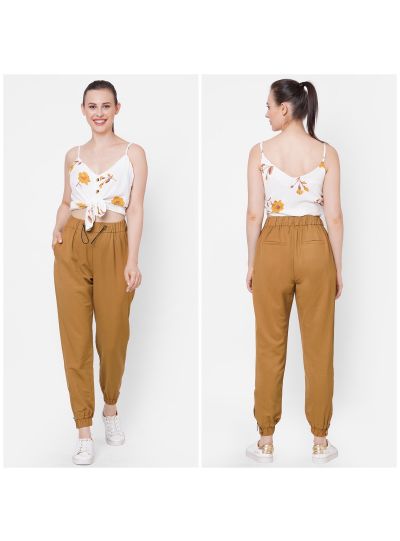 Mustard Joggers with Toggle