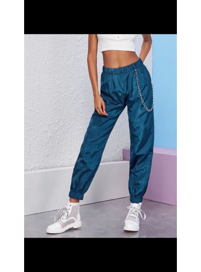 Teal Joggers with attached Side Chain
